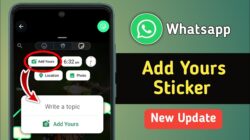 Cara Tambahkan Stiker Add Yours di WhatsApp Status